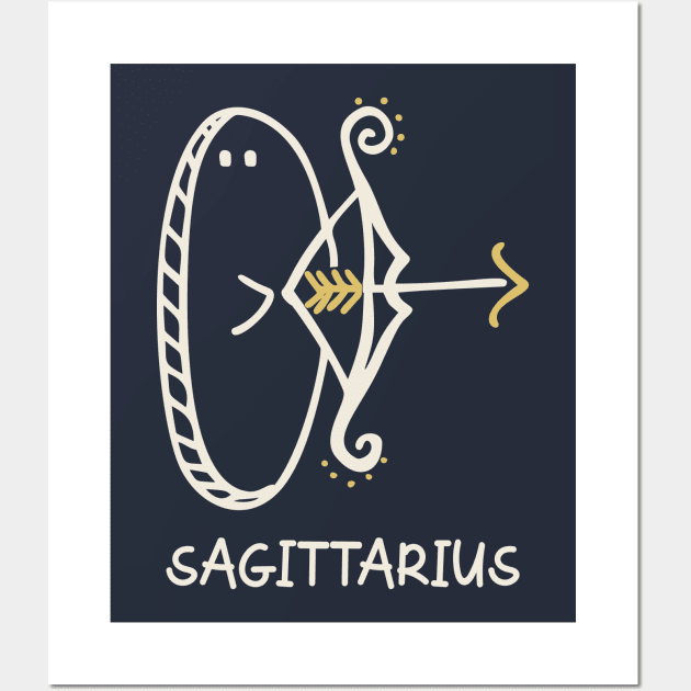 Sagittarius Zodiac Doodle Wall Art by Whimsical Frank